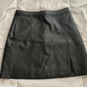 Abercrombie vegan leather mini skirt